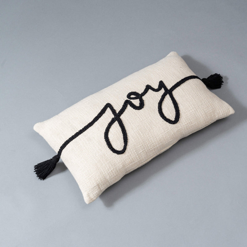 Joy Embroidered Cushion Cover - Rectangle media 3
