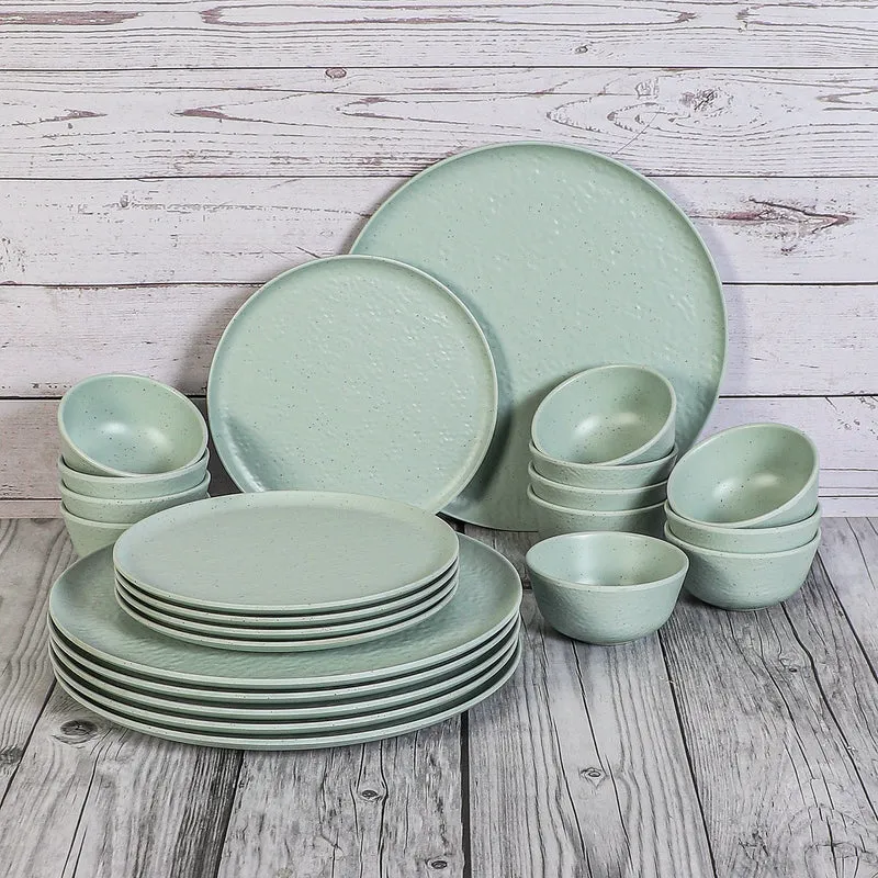 Dotura Melamine Dinner Set (Green) - 24 Piece Set media 1