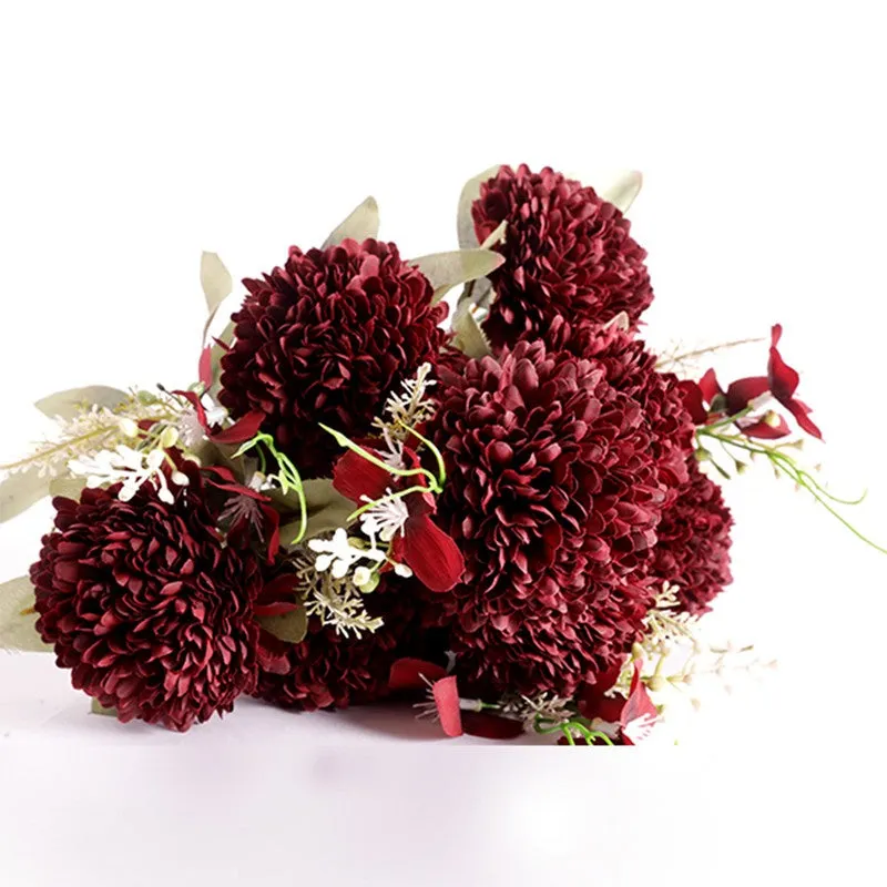 AarviDecor Crimson Bloom Silk Artificial Flowers media 6