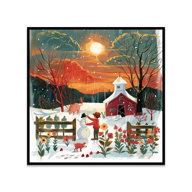 Frosty Christmas Night Wall Painting media 5