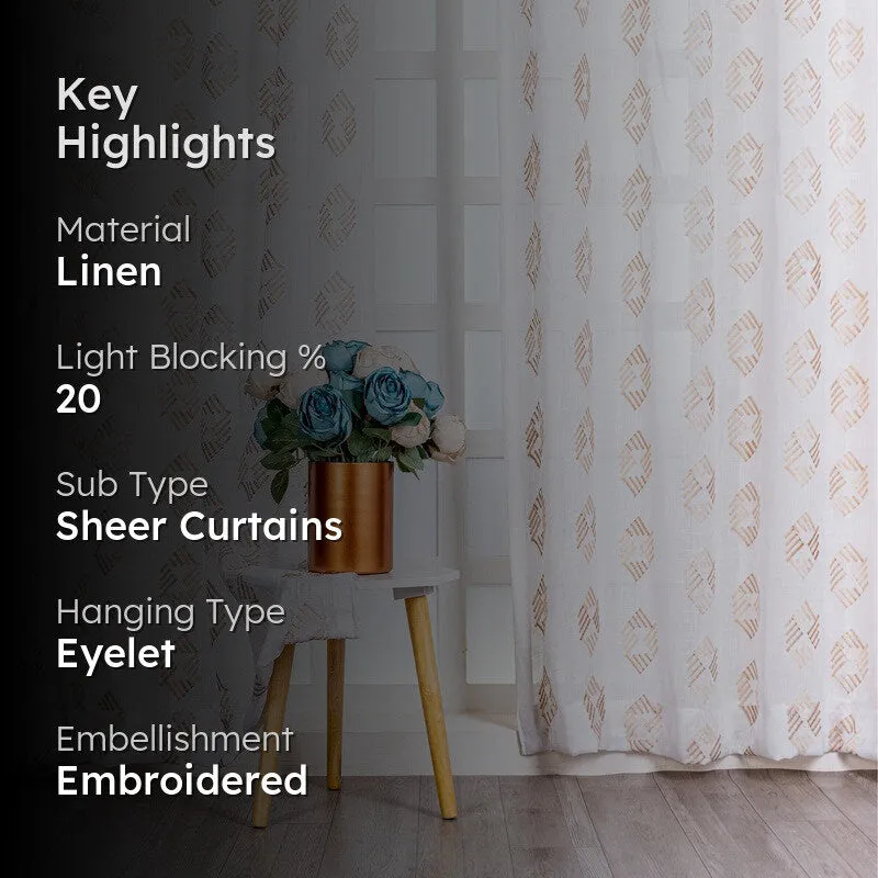 Kivele Modern Motif Curtain - Set Of Two media 2