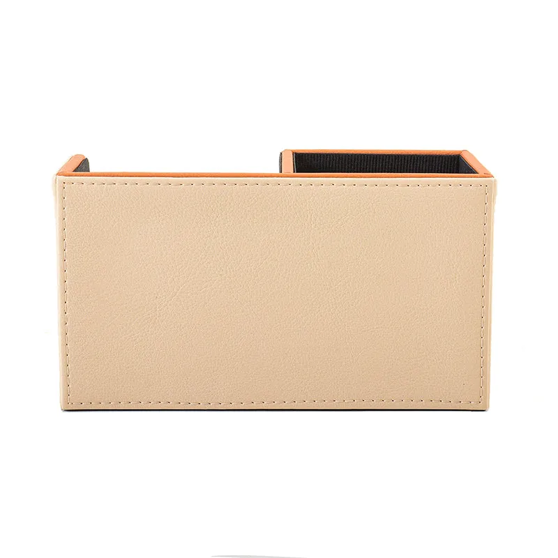 Tisca Faux Leather Desk Organizer - Beige media 8