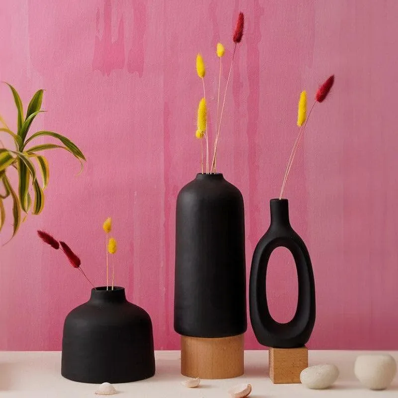 Kein Vase (Black) - Set Of Three media 1