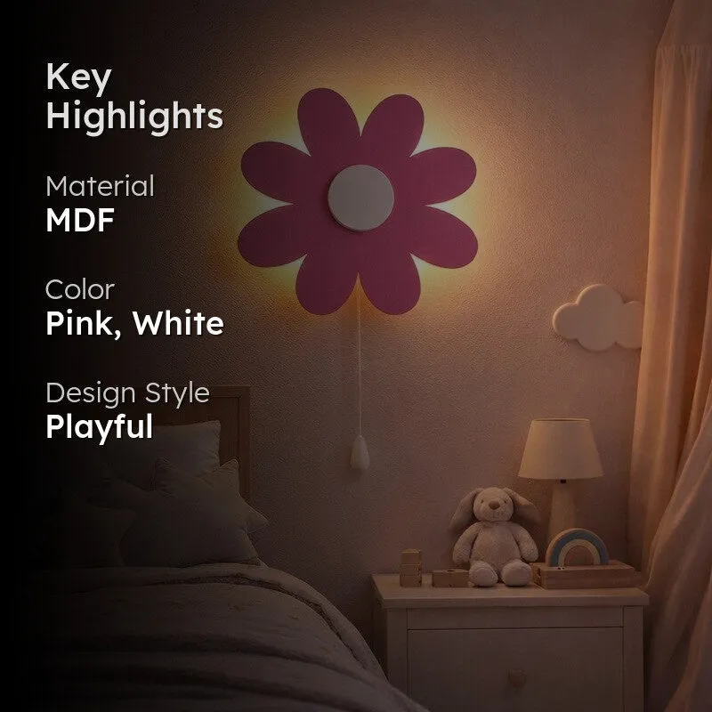 Lumiflora Battery Operated MDF Wall Lamp - Pink media 2