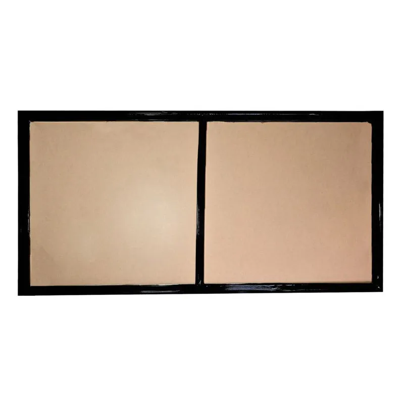 Back view of a rectangular framed canvas wall painting