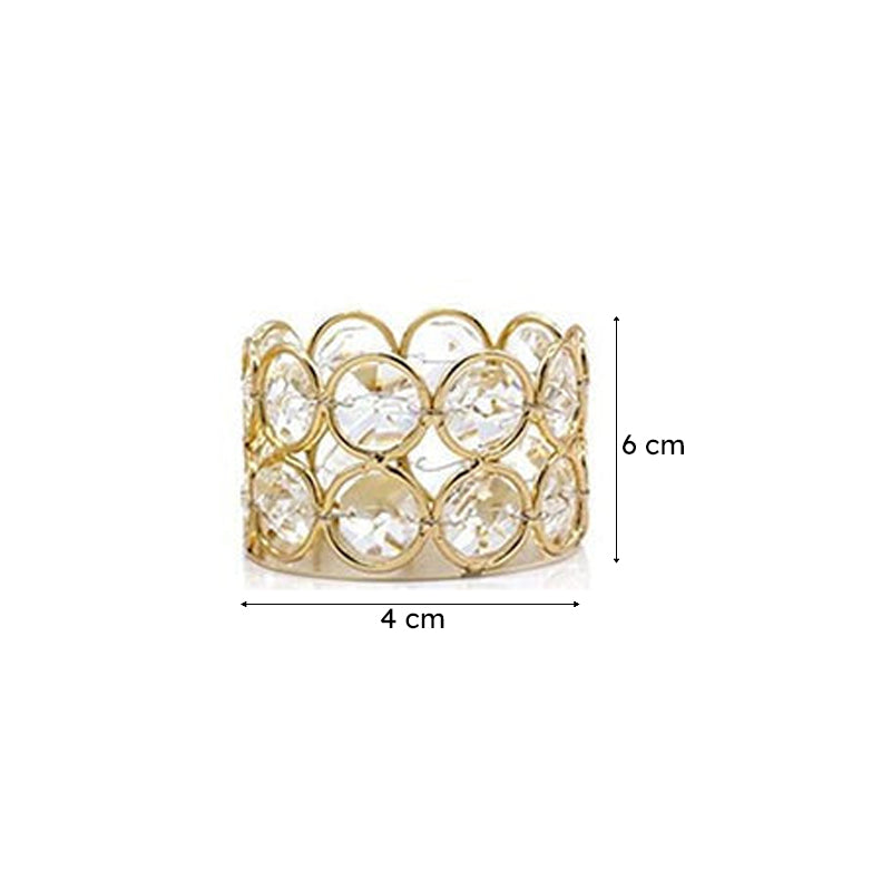 Gemlite Metal Tea Light Holder With Candle - Set Of Ten media 9