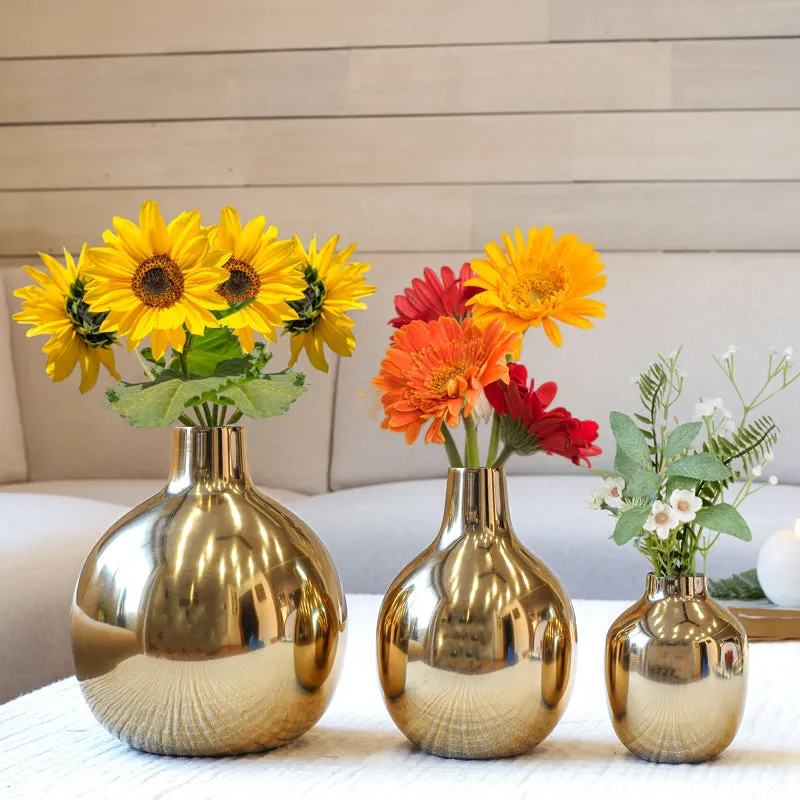 Glisara Metal Vase - Set Of Three media 3