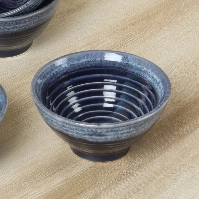 Ceramic Soup Bowls (Blue,400 mL Each) - Set Of Two media 4