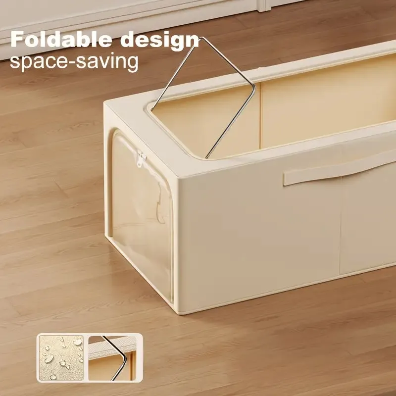 Tuck In Cloth Organiser With Zipper - Beige media 8