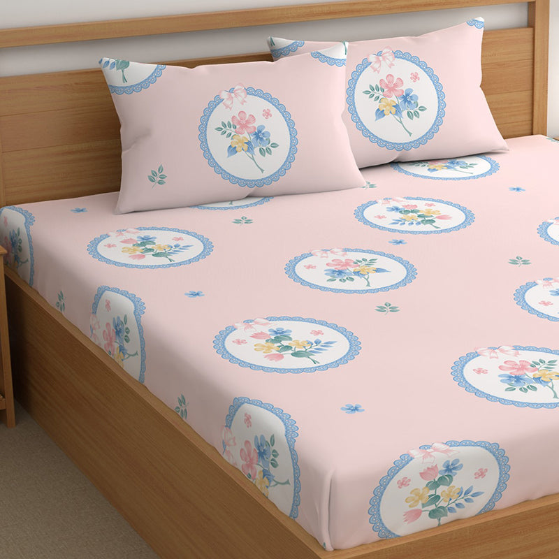 European Spring Floral Microfiber Microfiber Bedsheet - 151 GSM media 4