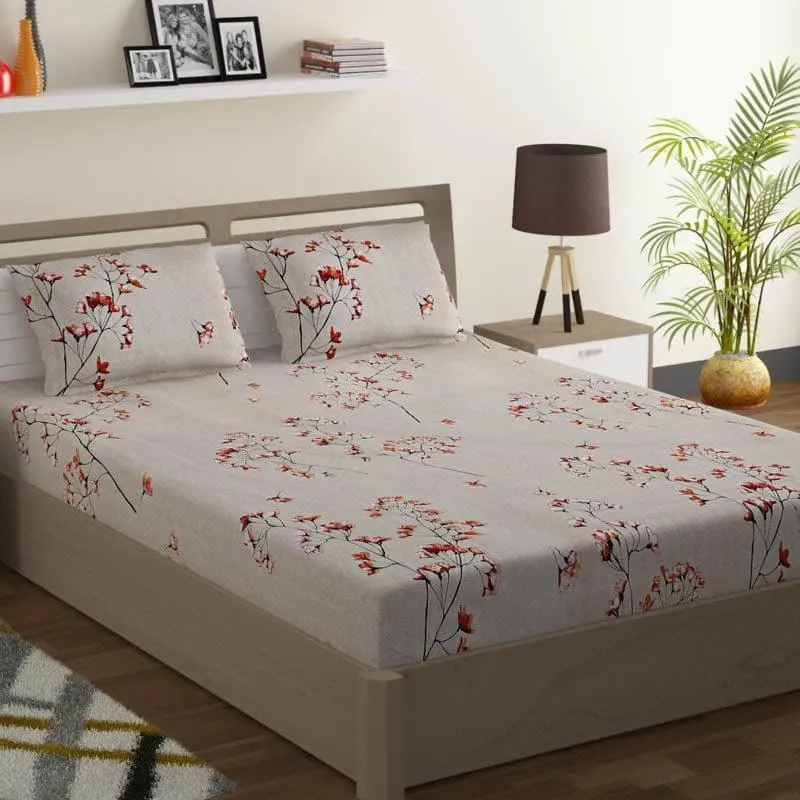 Swayam Wonder Bloom Cotton Bedsheet - 200 TC media 1