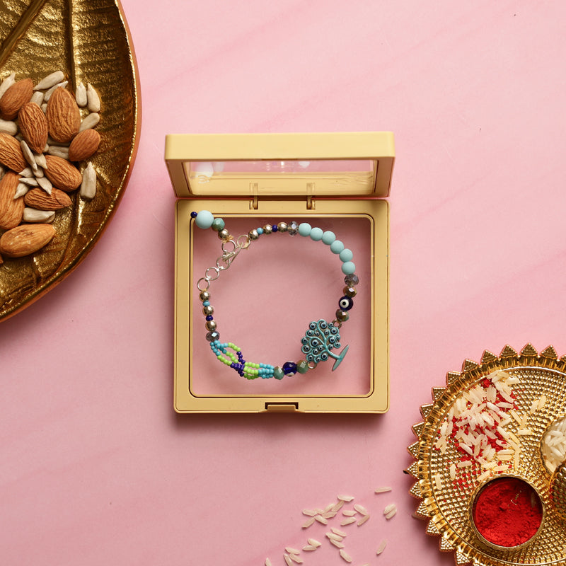 Tree Of Life Rakhi with Roli Chawal - Two Piece Set