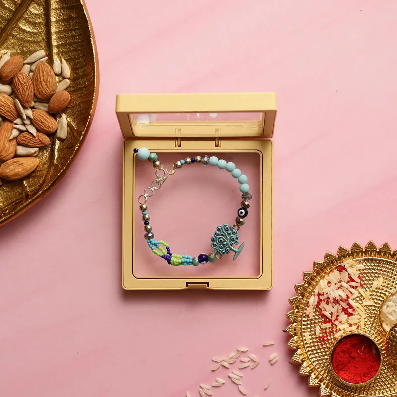 Tree Of Life Rakhi with Roli Chawal - Two Piece Set media 1