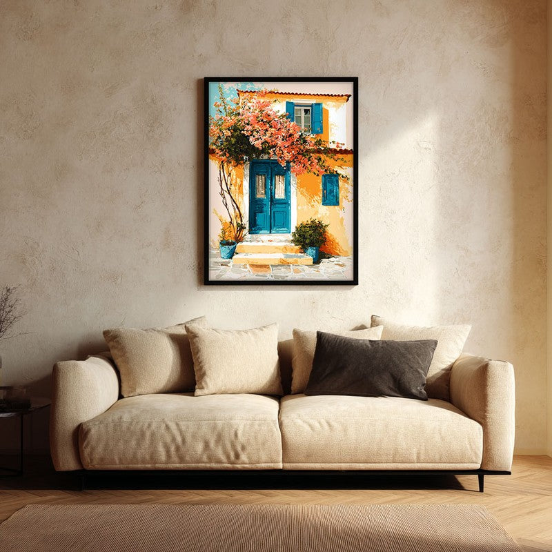 Serapha Canvas Wall Painting With Black Frame
