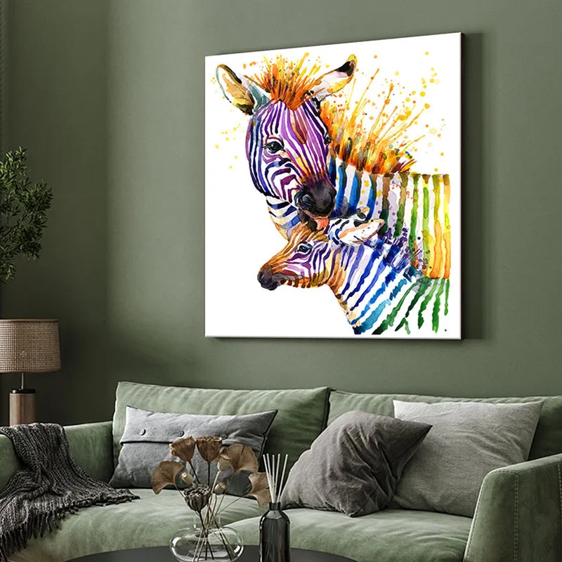 Wildlife Zebra Wall Painting media 4