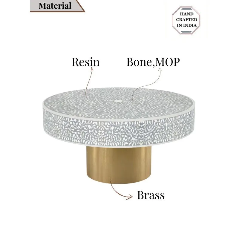 Prestyn Bone Inlay Center Table - Grey media 7
