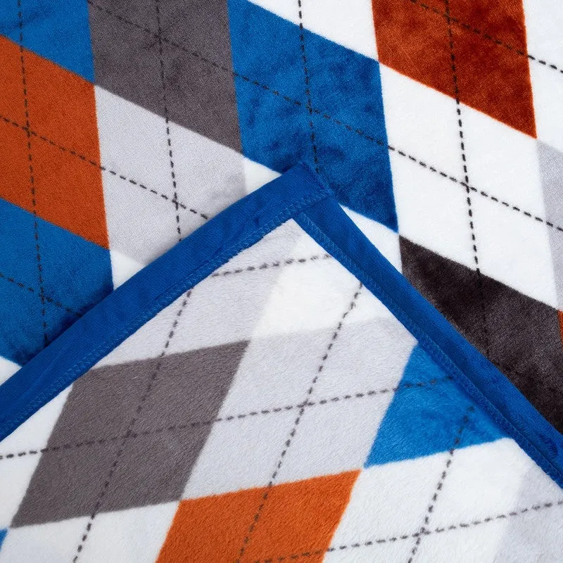 Wovira Geometric Woolen Blanket (Multicolor) - 330 GSM media 6