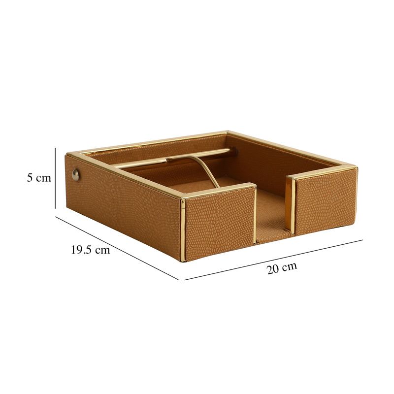 Roho Leather Tissue Holder - Brown media 5