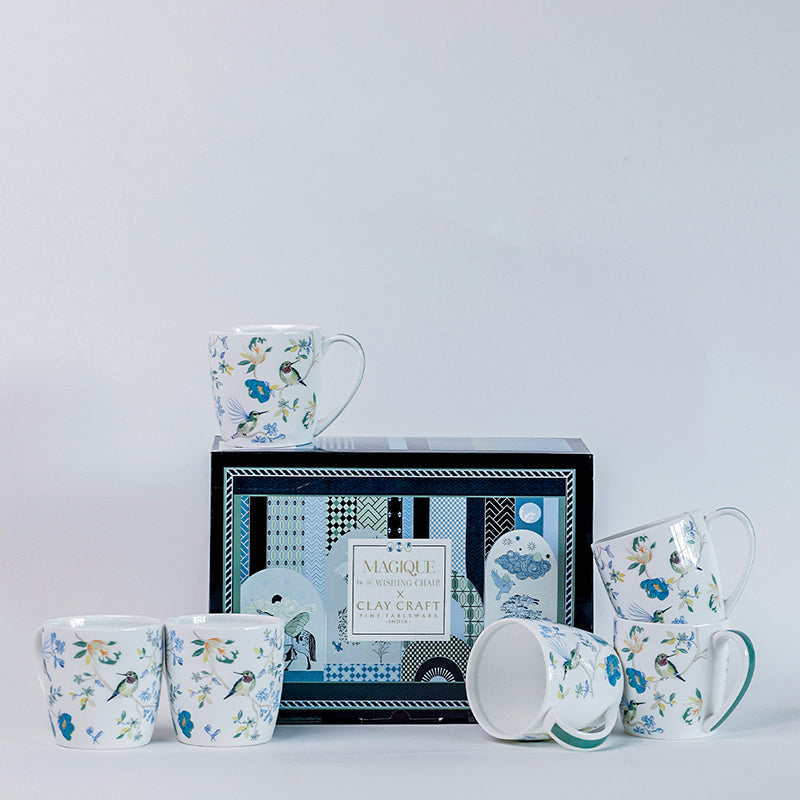 Magique: Wings Paradise Summer Fine China Mug (200 mL Each) - Set of Six media 8