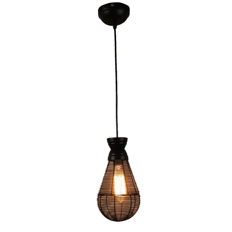 Sleek Black Iron Ceiling Lamp media 4