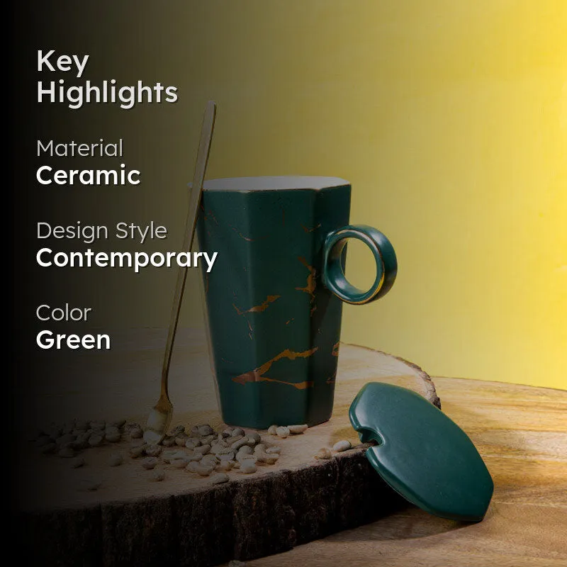Goldira Glory Coffee Mug (Green) - 400 mL media 2