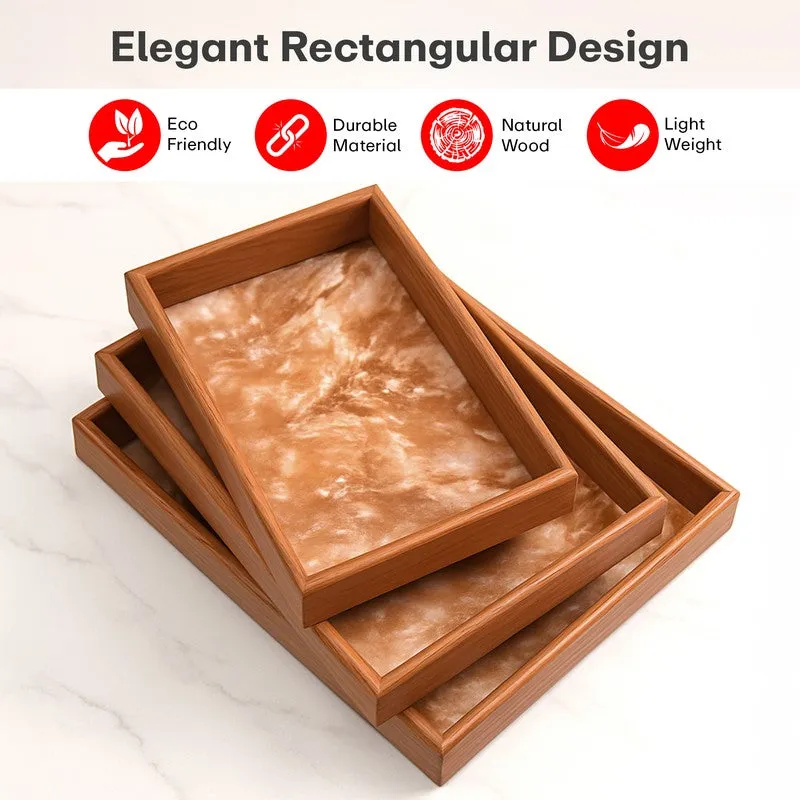 Rioware Gilded Grid Serving Tray - Set Of Three media 8
