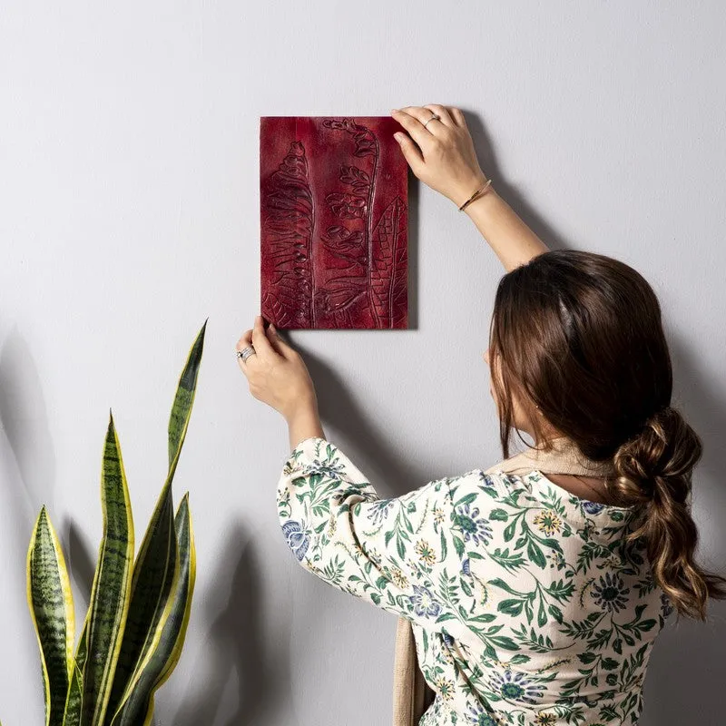 Scarlet Palm Carved Wooden Wall Plate media 3