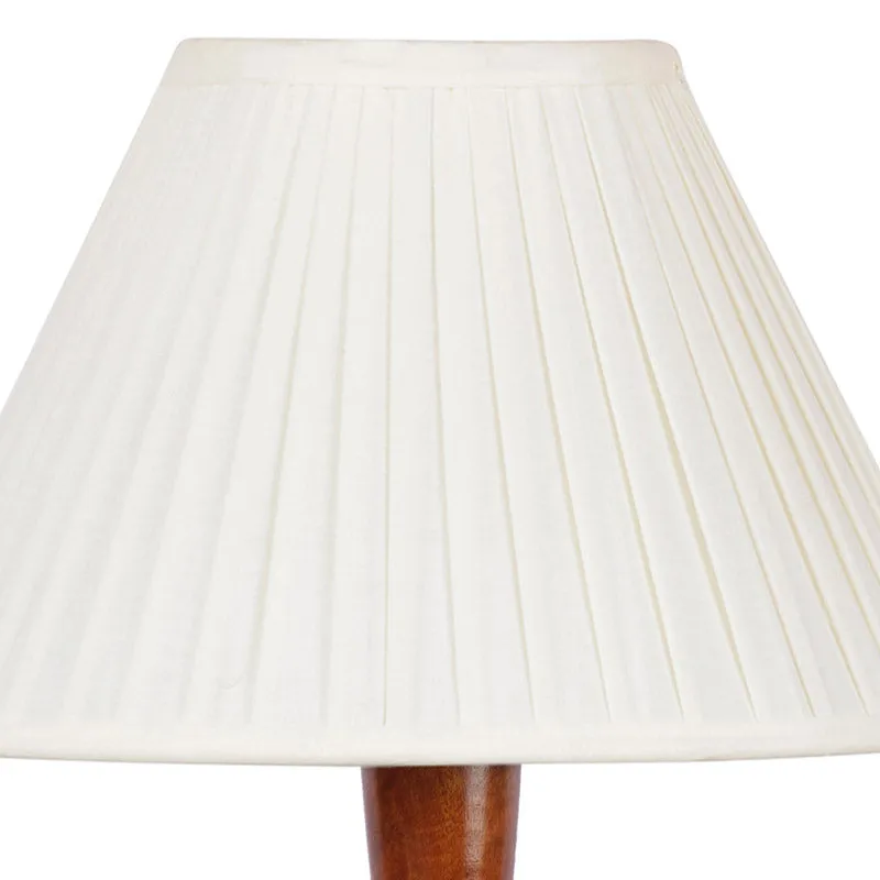 Masiya Vintage Wooden Floor Lamp With Plated Shade - Off-White media 6