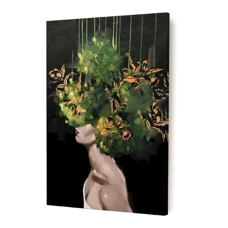 Garden Bloom Girl Canvas Wall Painting media 4