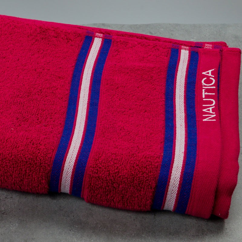 Nautica Dove Dual Down Bath Towel - Red media 5