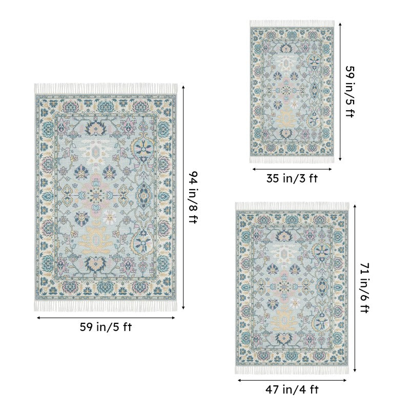 Fayla Hand Woven & Printed Cotton Dhurries media 7