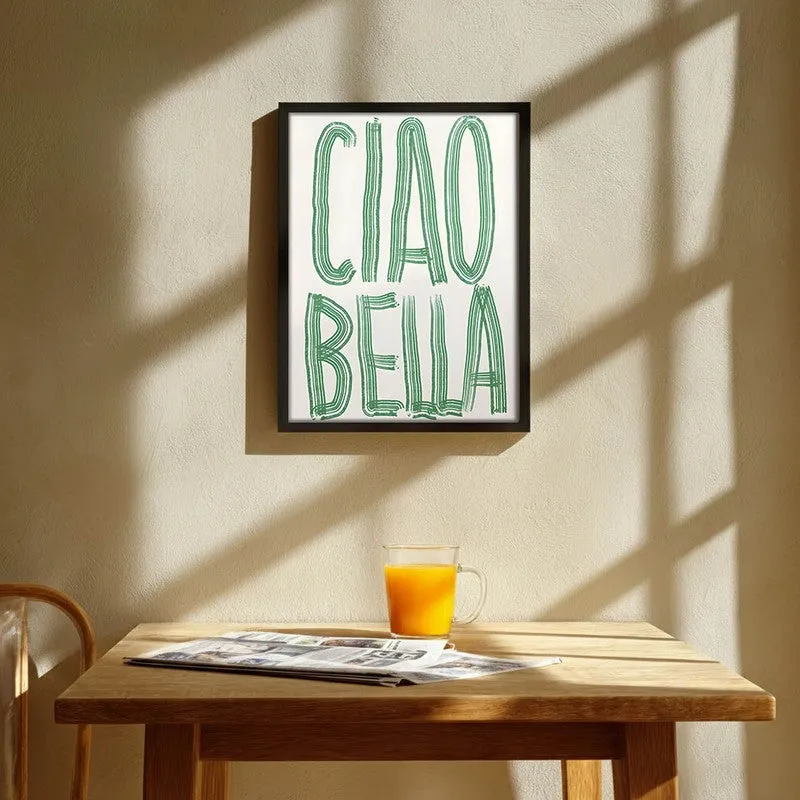Ciao Bella Archival Canvas Wall Art - Black media 1
