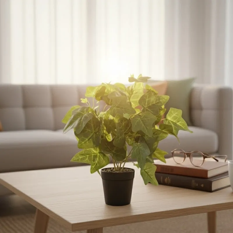 Artificial Plant With Black Fiber Pot - 1 Feet media 5