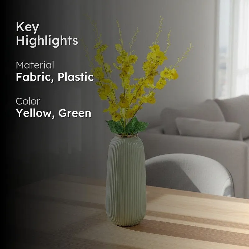 Cross Orchid Artificial Flowers - Yellow media 2