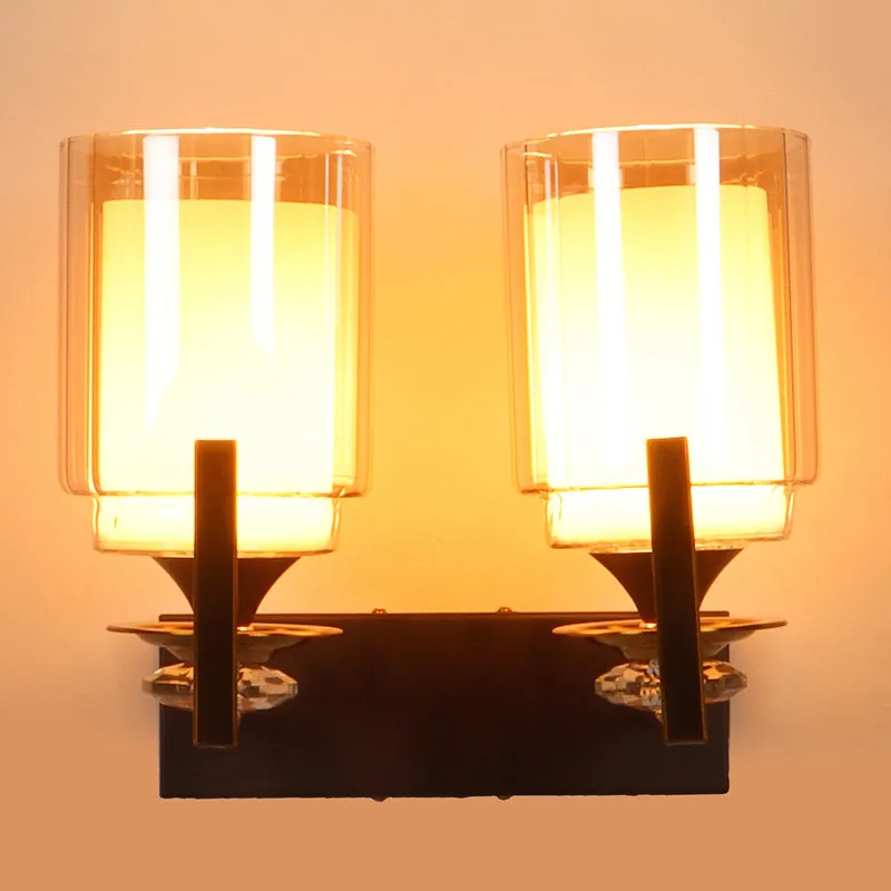 Ivora Iron Wall Lamp With Glass Shade media 5