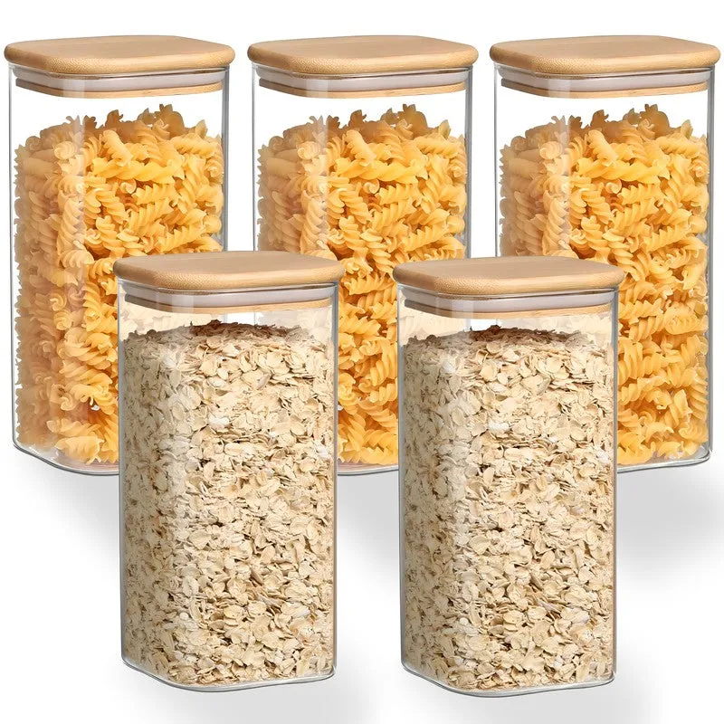 Jarlo Glass Jar (600 mL Each) - Set Of Five - 4
