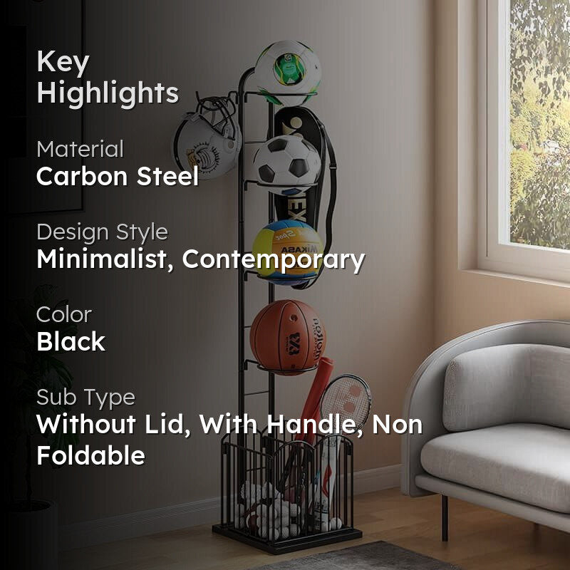 All-in-One Sports Ball and Equipment Storage Rack media 2