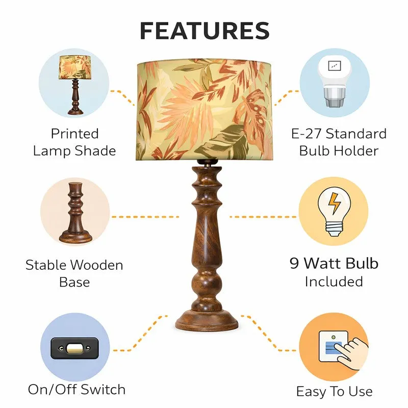 FoliageCraft Wooden Table Lamp media 4