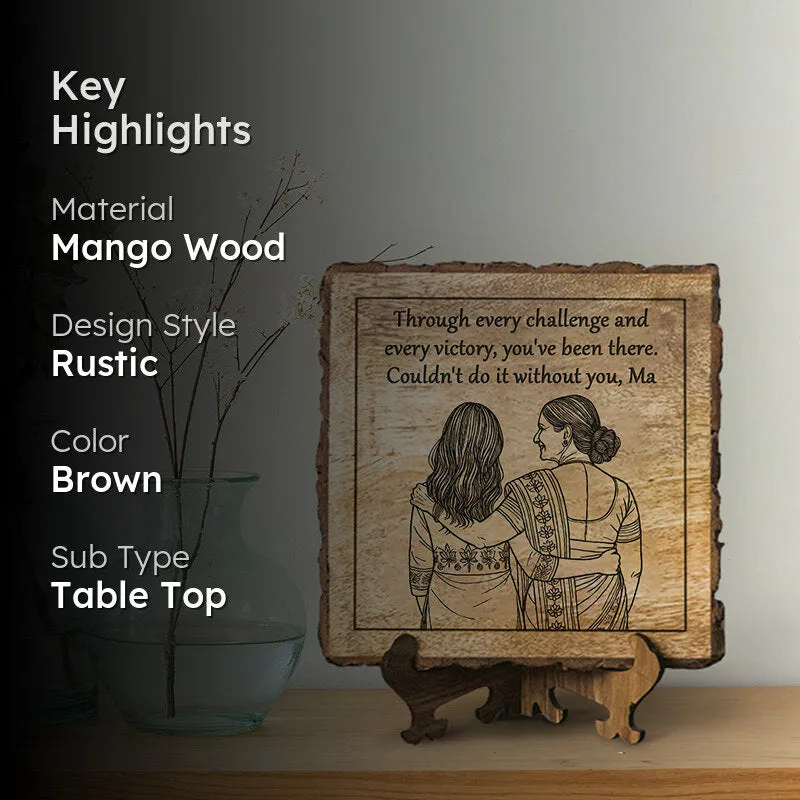 Could Not Do It Without You Wood Showpiece - Square media 2