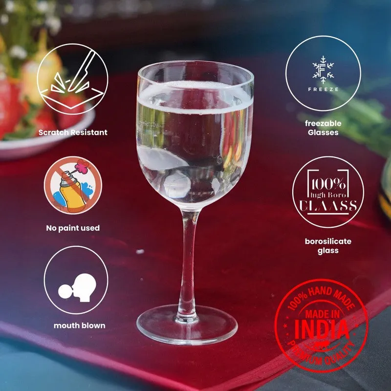 Vintage Scarlet Wine Glasses(300 mL) - Set Of Four media 5