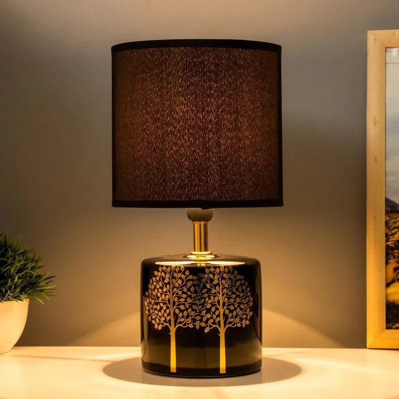 Vriksha Resin Table Lamp - Black,Gold media 1