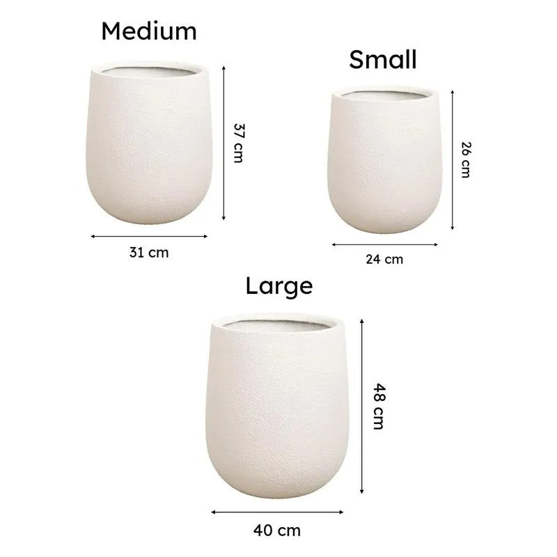 Olivra Floor Planter - White - 9