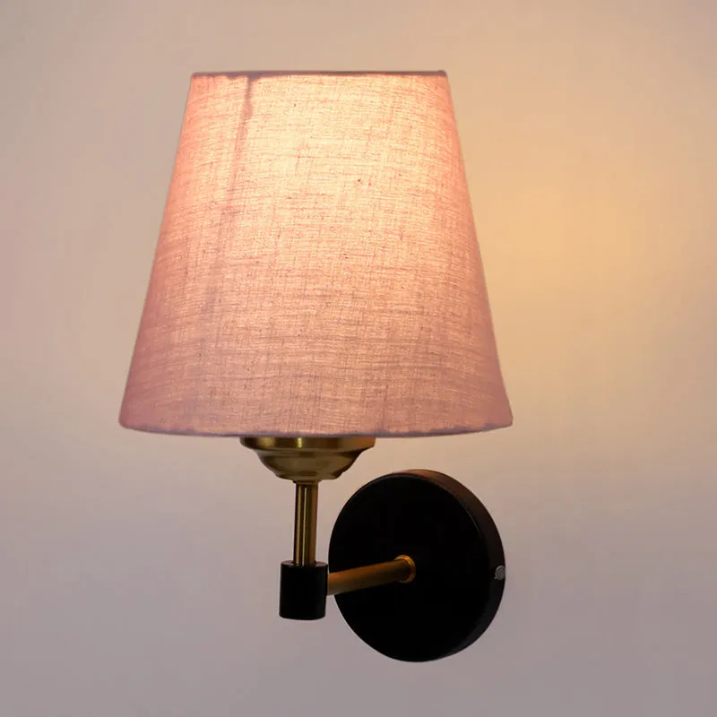 Aquilon Steel & Cotton Wall Lamp - Beige media 4