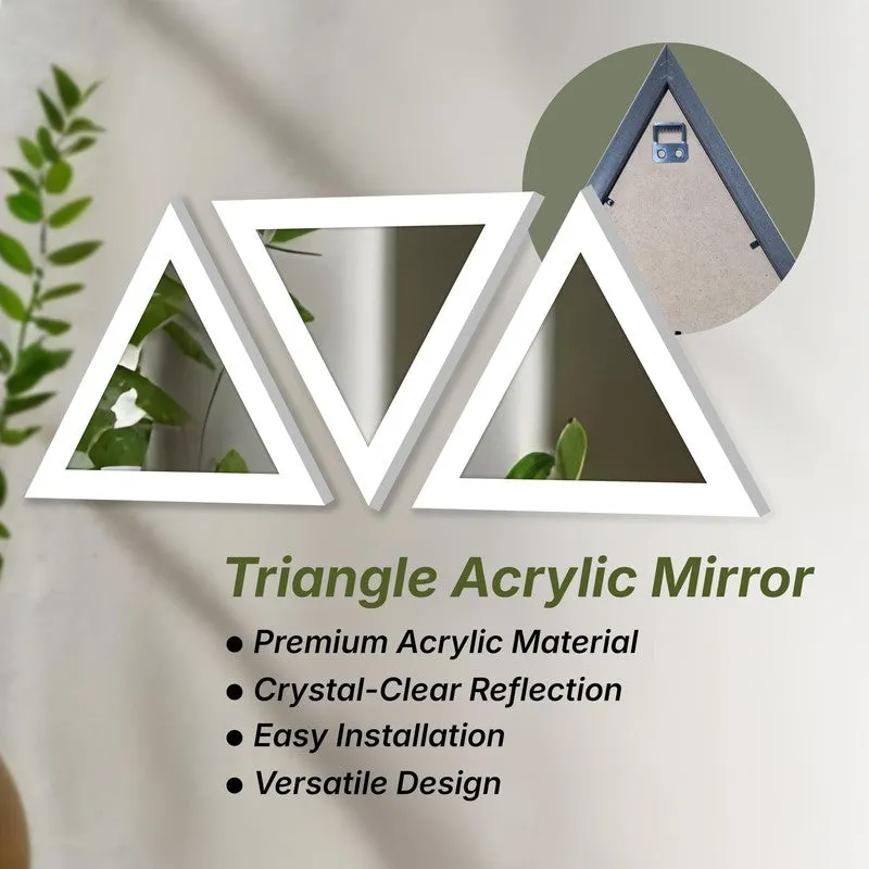TriAxis Reflector Wall Mirrors (White) - Set Of Six media 6