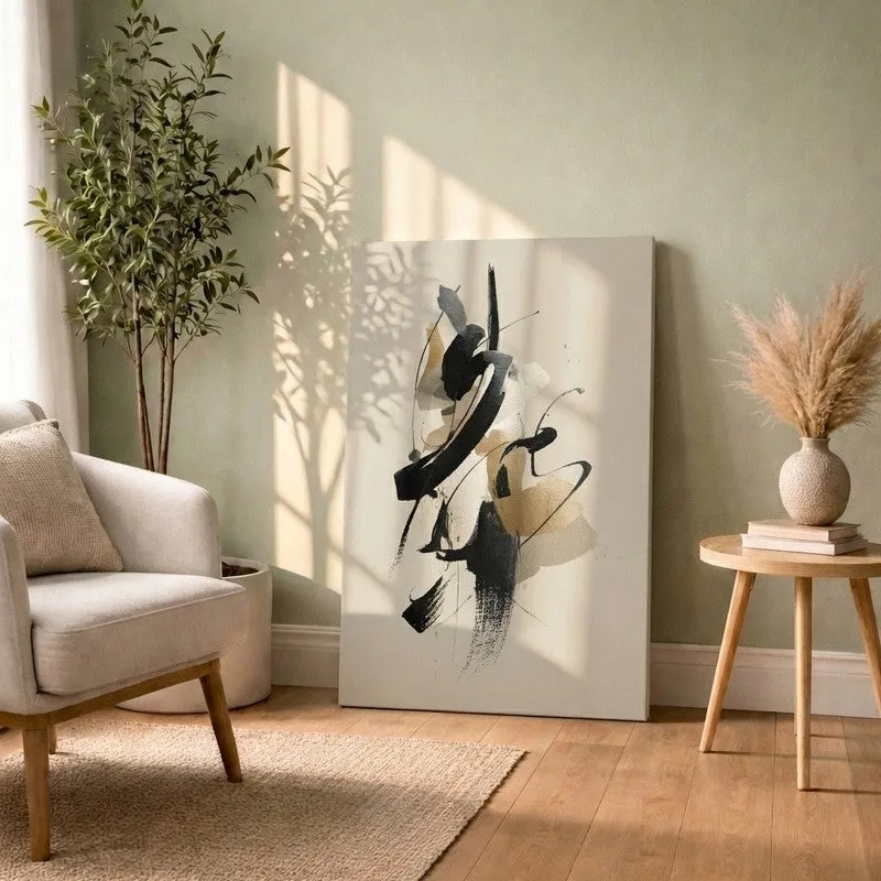 Minimal Flow Gold Canvas Canvas Wall Art media 1