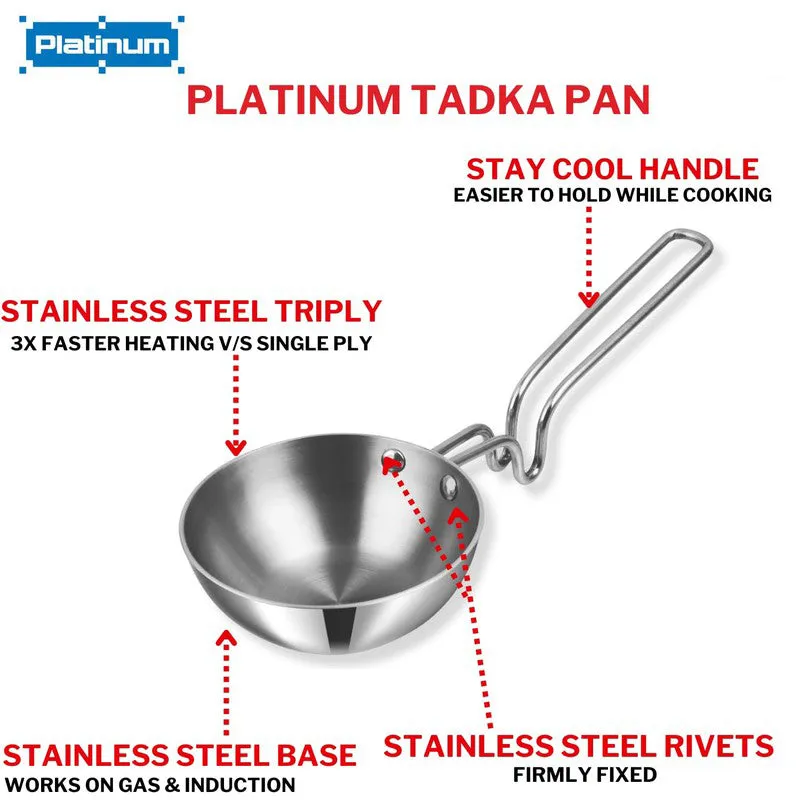 Vinod Zyora Stainless Steel Tadka Pan - 300 ML media 6