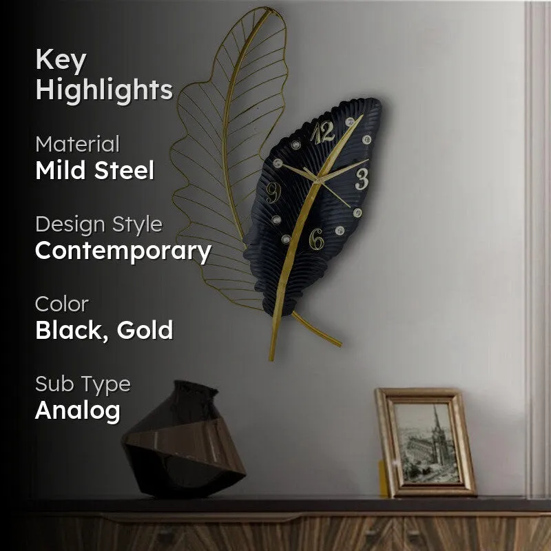 Hourly Silent Wall Clock - Black media 2