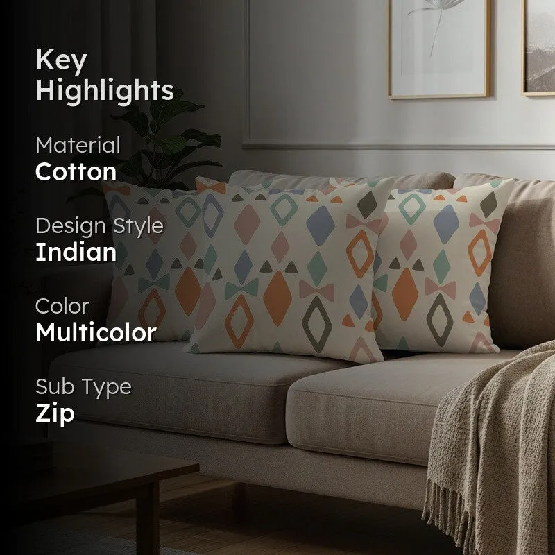 Urban Space Avenza Multicolor Cotton Cushion Cover Set - Set of Three media 2