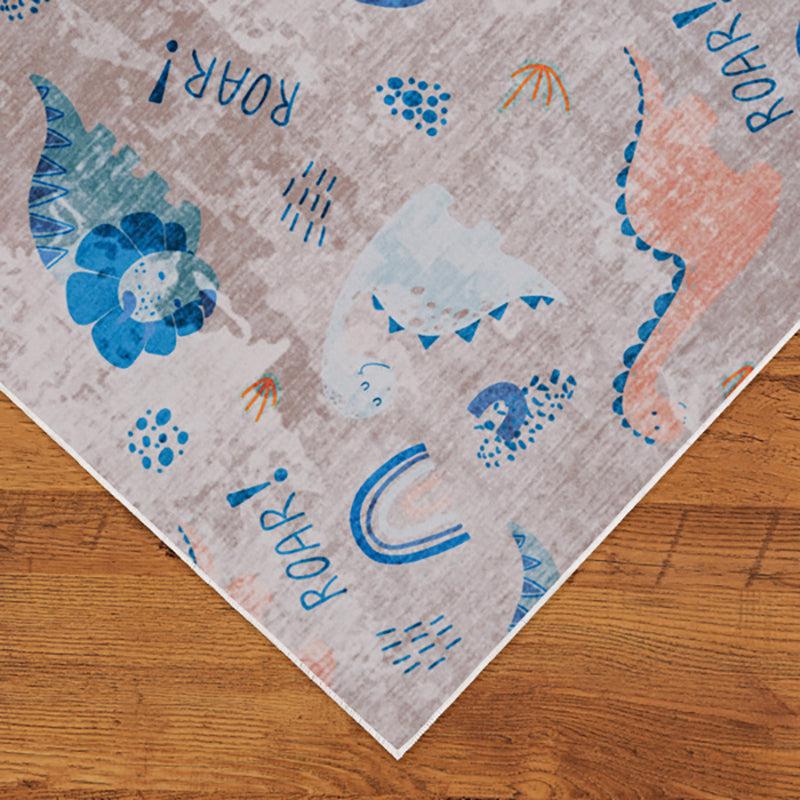 Twinkle Tumble Kids Polyester Anti-Skid Carpet - Peach & Blue media 5