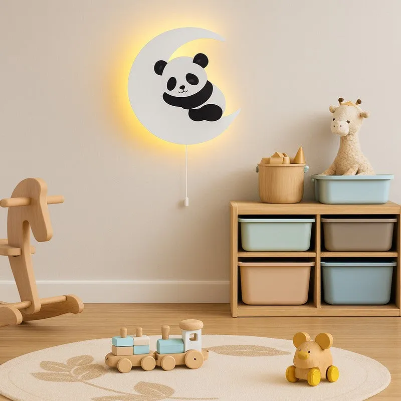 MoonPaw Panda Battery Operated MDF Wall Lamp media 3